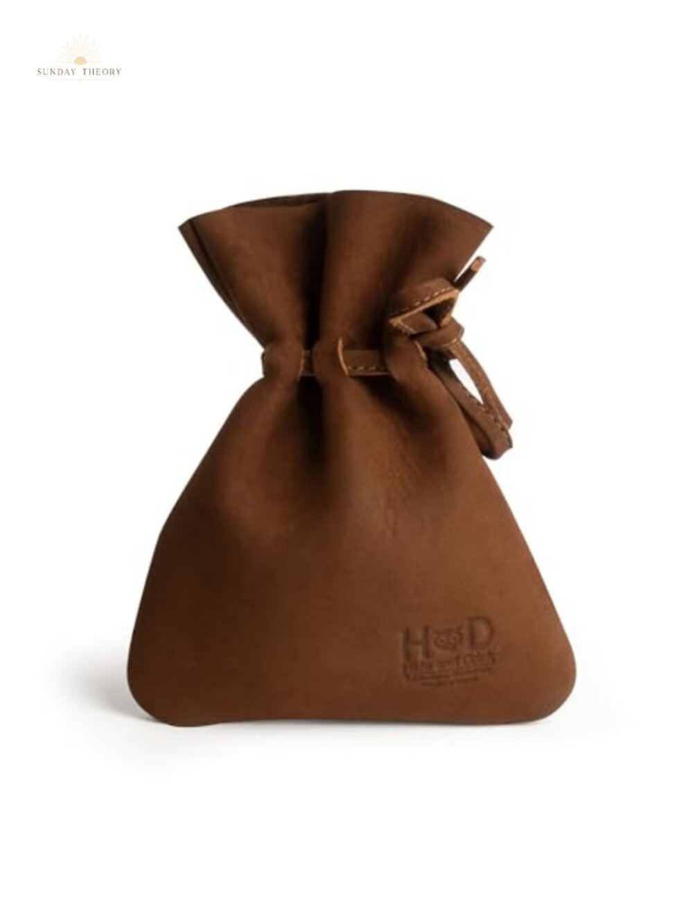 Handmade Full Grain Leather Drawstring Coin Pouch, Medieval Cosplay Money Purse